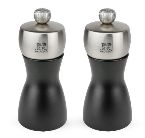 Peugeot Fidji Duo Black Salt and Pepper Mill Set 12cm by Kitchen Niche