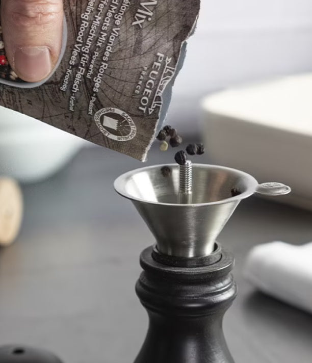 Peugeot Stainless Steel Salt & Pepper Mill Funnel Peugeot by Kitchen Niche