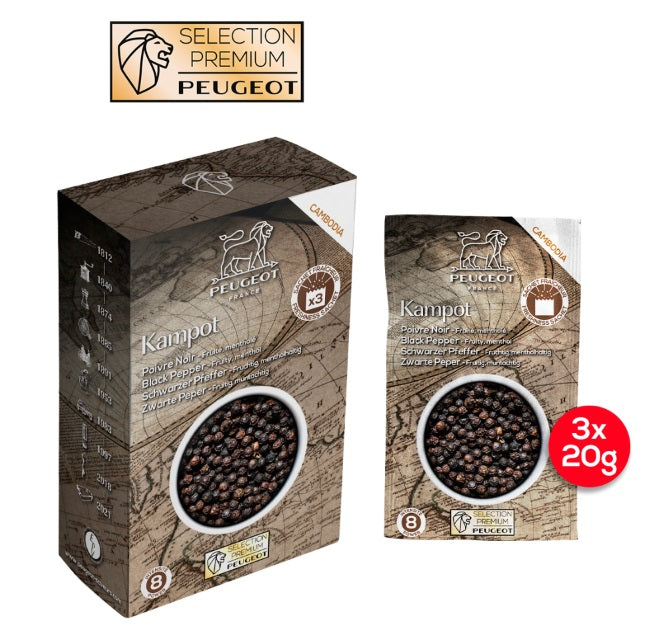 Peugeot Kampot Cambodia Black Pepper 60g by Kitchen Niche