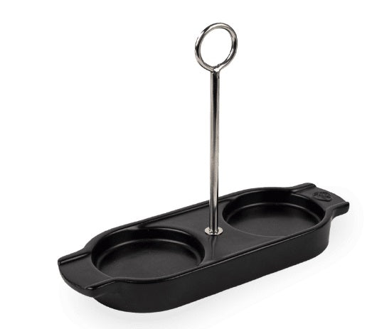 Peugeot Linea Ceramic Mill Tray with Handle Satin Black Peugeot by Kitchen Niche