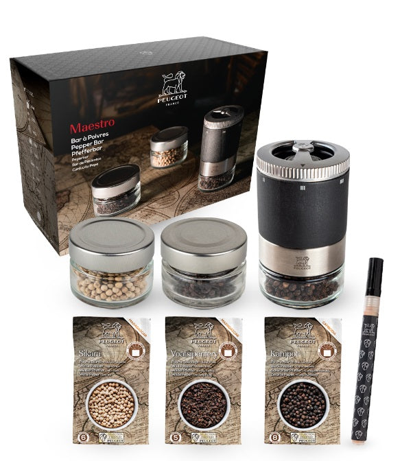 Peugeot Maestro Interchangeable Pepper Mill Gift Box Set by Kitchen Niche