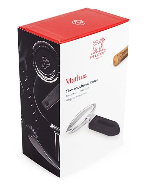 Peugeot Mathus Two-Prong Corkscrew Black Peugeot by Kitchen Niche