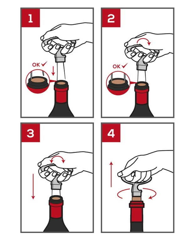 Peugeot Mathus Two-Prong Corkscrew Black Peugeot by Kitchen Niche