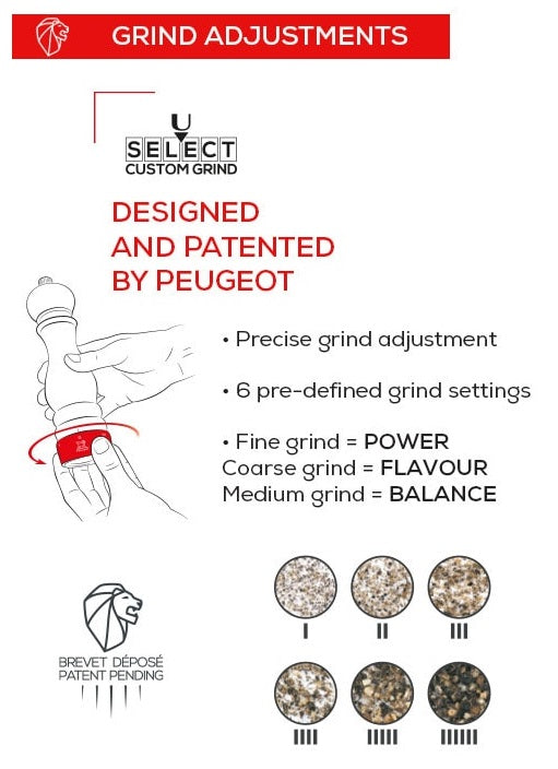 Peugeot Paris u'Select Pearl Grey 18cm Salt Mill by Kitchen Niche