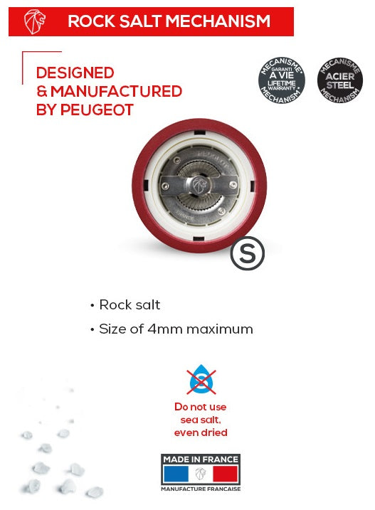 Peugeot Paris u'Select Feather White 18cm Salt Mill by Kitchen Niche