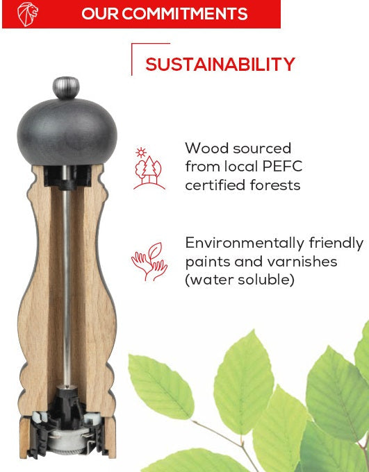 Peugeot Paris u'Select Satin Black Lacquer 30cm Pepper Mill by Kitchen Niche