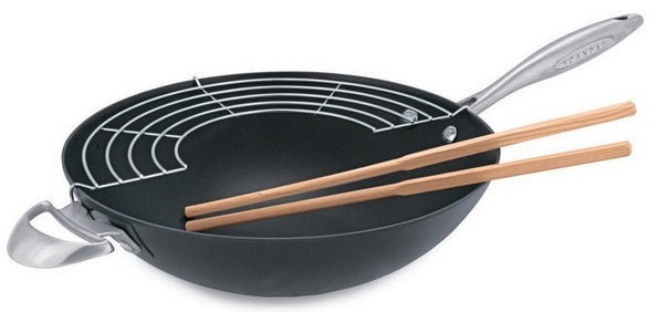 Scanpan Professional Wok with Rack & Sticks by Kitchen Niche