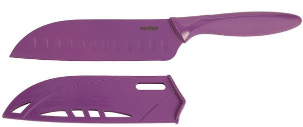 Zyliss Purple 7" Granton Santoku Knife by Kitchen Niche