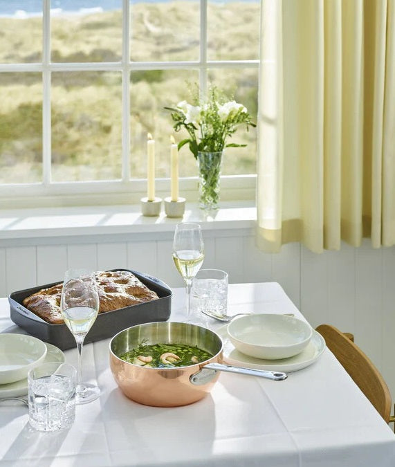 Scanpan Maitre D'Induction Copper Sauteuse Pan 20cm / 7.9" by Kitchen Niche