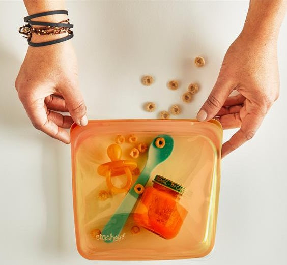 Stasher Orange Reusable Storage Bag by Kitchen Niche