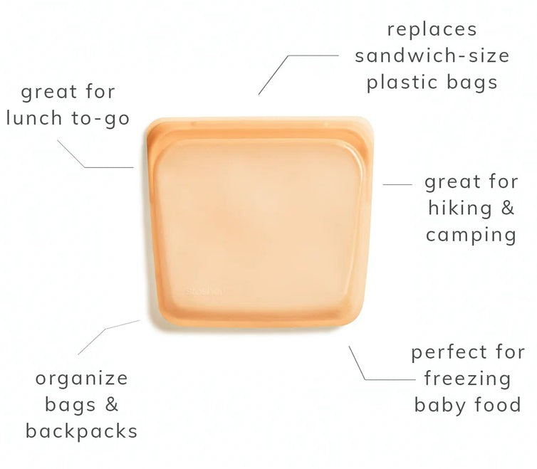 Stasher Reusable Sandwich Bag Coral by Kitchen Niche