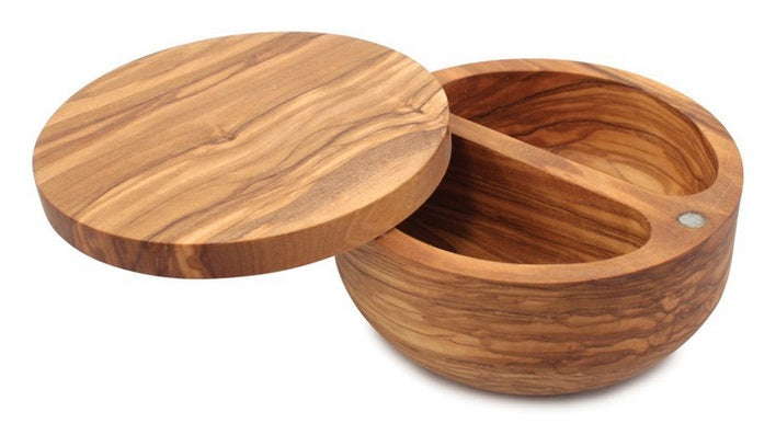 Swissmar Palermo Olive Wood Salt Keeper by Kitchen Niche
