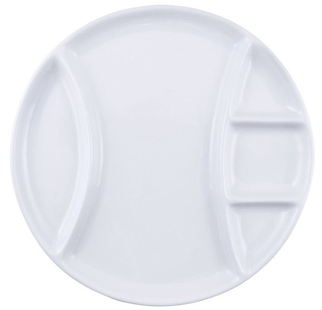 Swissmar Round Porcelain Raclette Plate Set of 4 by Kitchen Niche