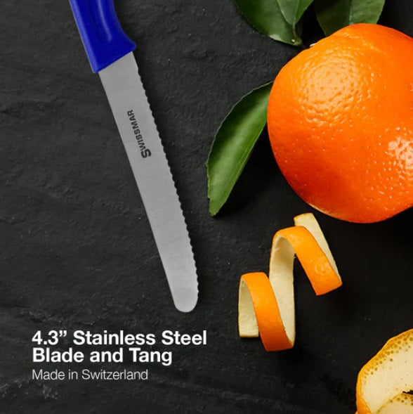Swissmar Blue Serrated Utility & Tomato Knife Swissmar by Kitchen Niche