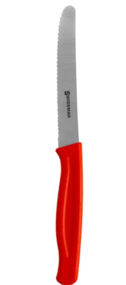 Swissmar Red Serrated Utility & Tomato Knife Swissmar by Kitchen Niche