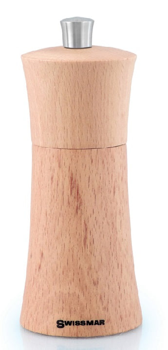 Swissmar Torre 15cm Natural Wood Pepper Mill by Kitchen Niche