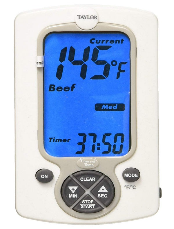 Taylor Preset Digital Wired Probe Thermometer with Timer by Kitchen Niche