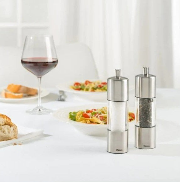 Trudeau Adagio Pepper Mill & Salt Mill – 7.5" – Stainless Steel by Kitchen Niche
