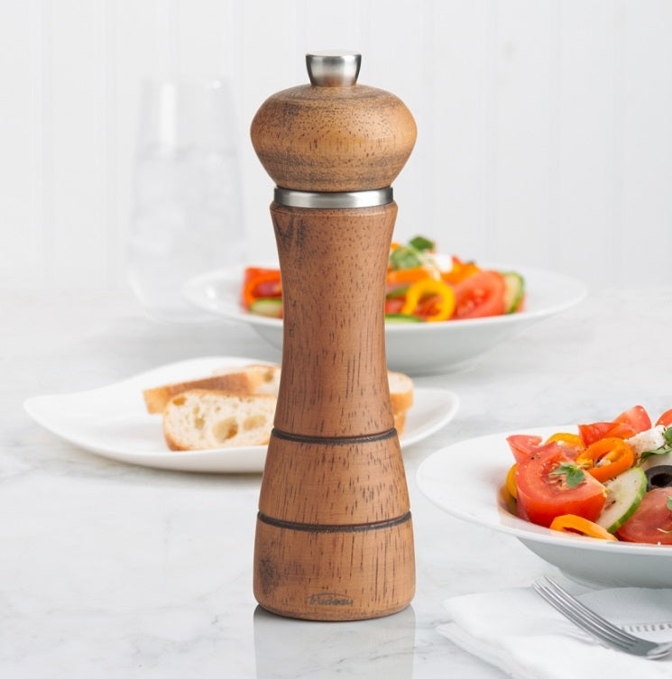 Trudeau Bristol Vintage Salt Mill Wood 7" by Kitchen Niche