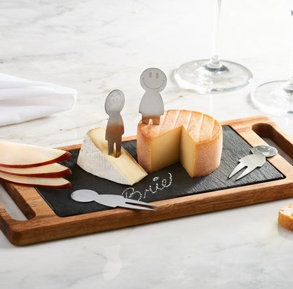 Trudeau Smiley Cheese Serving Board Set by Kitchen Niche