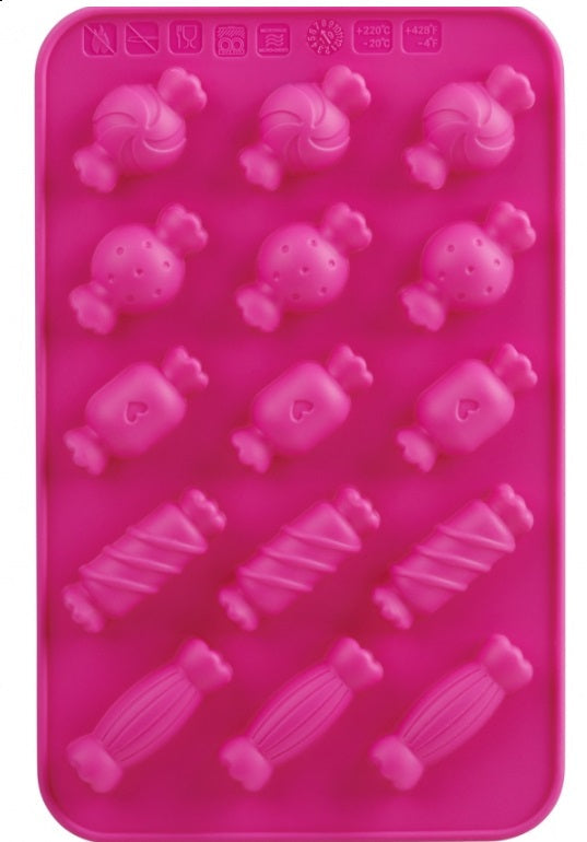 Trudeau Set of 2 Silicone Candy Shaped Chocolate Molds by Kitchen Niche