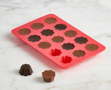 Trudeau Set of 2 Silicone Flower Shaped Chocolate Molds by Kitchen Niche