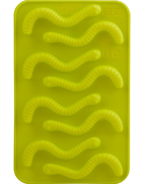 Trudeau Set of 2 Silicone Gummy Worm Chocolate Molds by Kitchen Niche