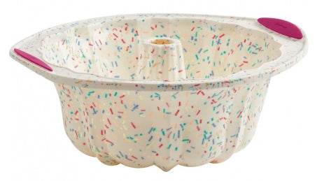 Trudeau Confetti Silicone Fluted Cake Pan by Kitchen Niche