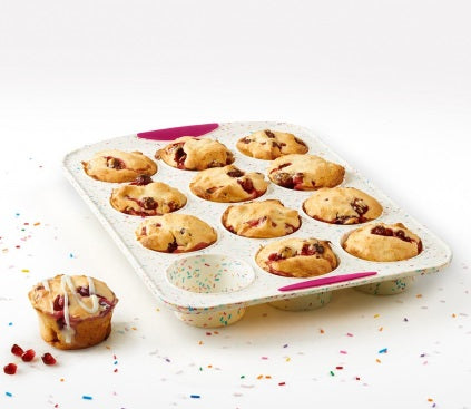 Trudeau Confetti Silicone Muffin Pan by Kitchen Niche