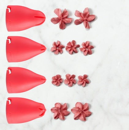 Trudeau Drop Flowers Decorating Tip Set of 4 by Kitchen Niche