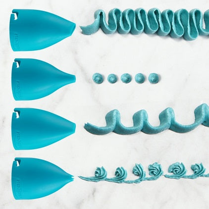 Trudeau Ruffles & Writing Decorating Tip Set of 4 by Kitchen Niche