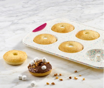 Trudeau Confetti Silicone Jumbo Donut Pan by Kitchen Niche