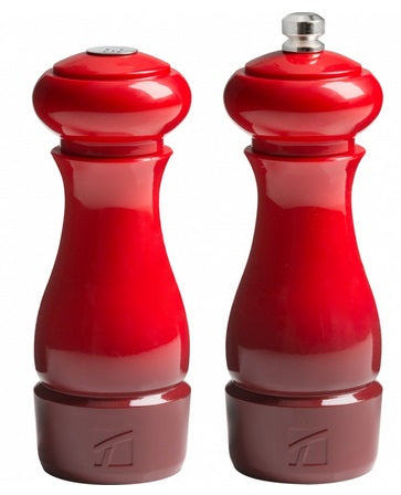 Trudeau Red Maya Pepper Mill & Salt Shaker Set 6" by Kitchen Niche