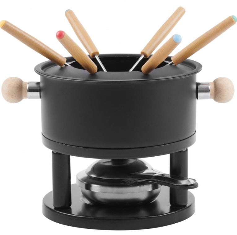 Trudeau Onyx 3-in-1 Non-Stick Fondue Set by Kitchen Niche