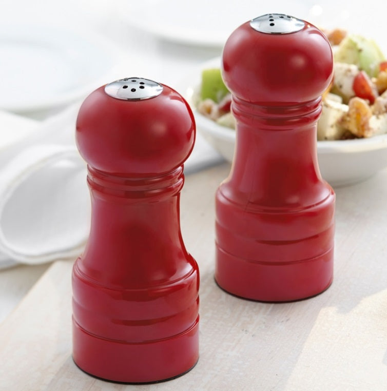 Trudeau Century Red Salt & Pepper Shaker Set 4.5" by Kitchen Niche