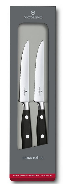 Victorinox Grand Maitre Forged Serrated Steak Knife Set of 2 by Kitchen Niche