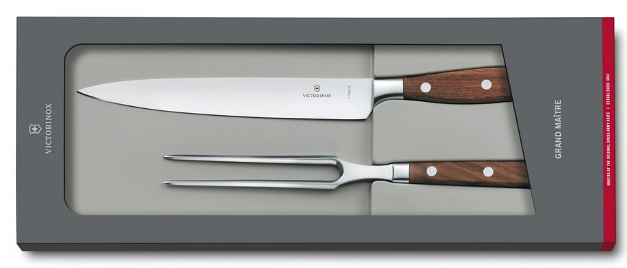 Victorinox Grand Maitre Rosewood Forged Carving Knife Set by Kitchen Niche