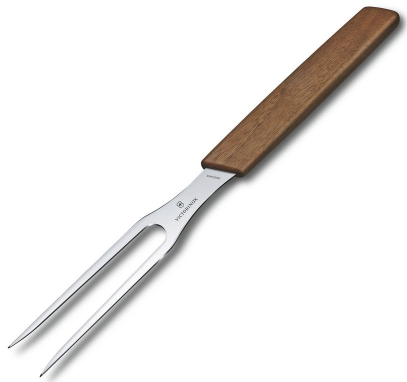 Victorinox Modern Carving Fork with Walnut Handle by Kitchen Niche