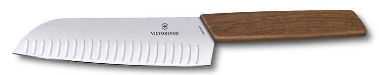 Victorinox Modern Santoku Knife with Walnut Handle by Kitchen Niche