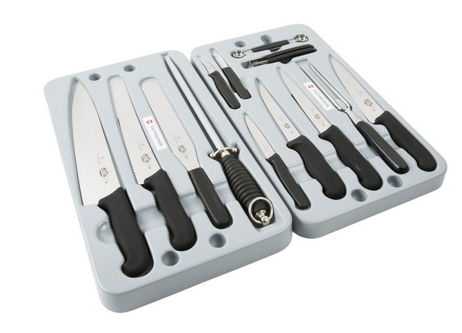 Victorinox 14-Piece Fibrox Knife Set with Case by Kitchen Niche