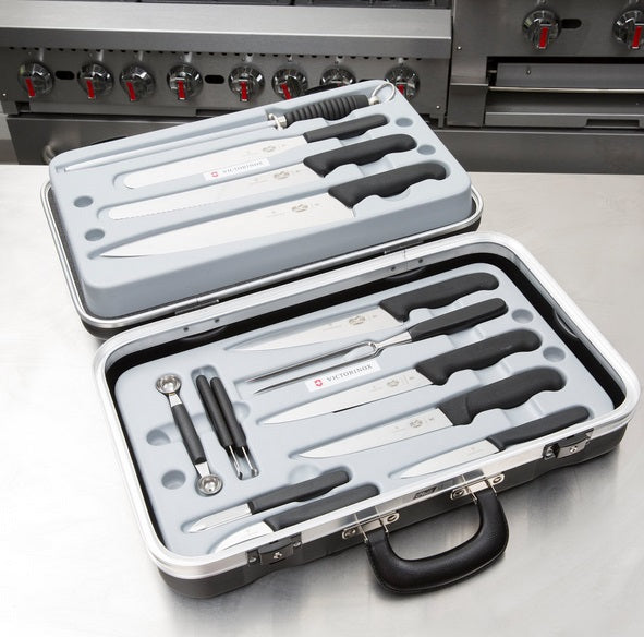 Victorinox 14-Piece Fibrox Knife Set with Case by Kitchen Niche