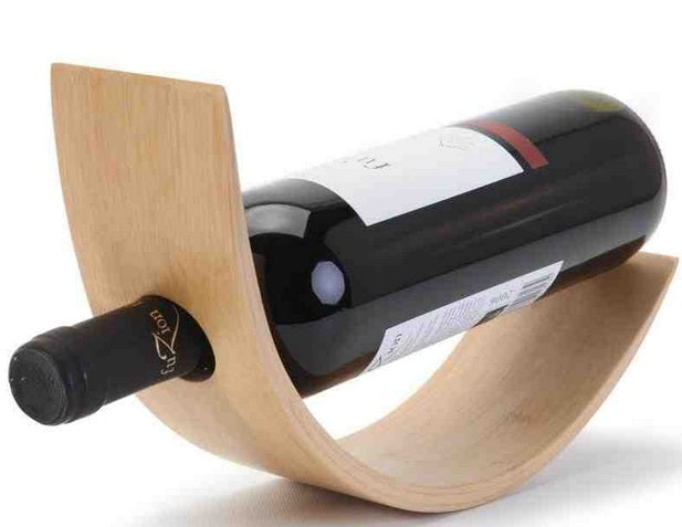 Natural Living Bamboo Wine Bottle Holder by Kitchen Niche