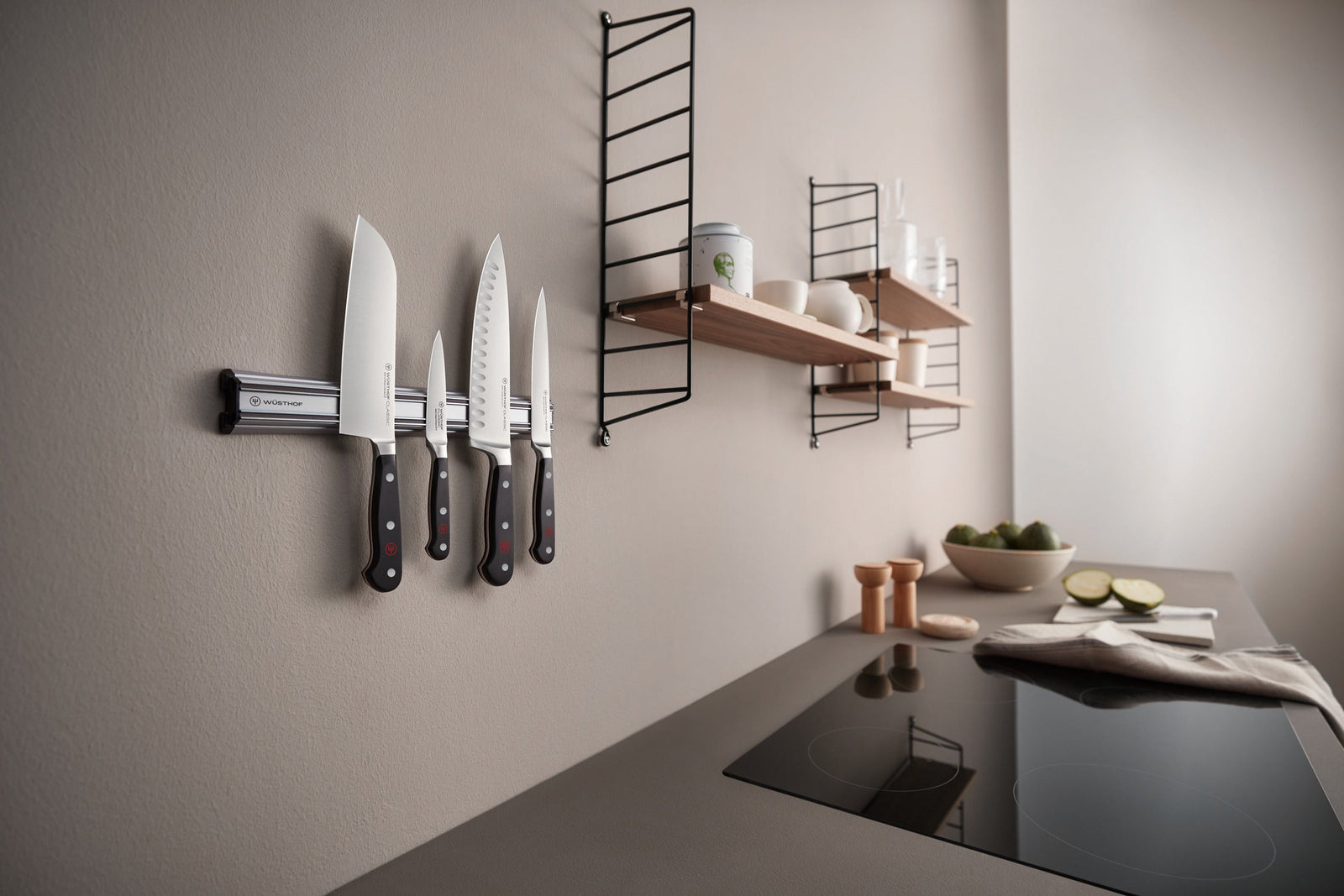 Wüsthof Magnetic Knife Holder Chrome-Plated – 12" Wusthof by Kitchen Niche