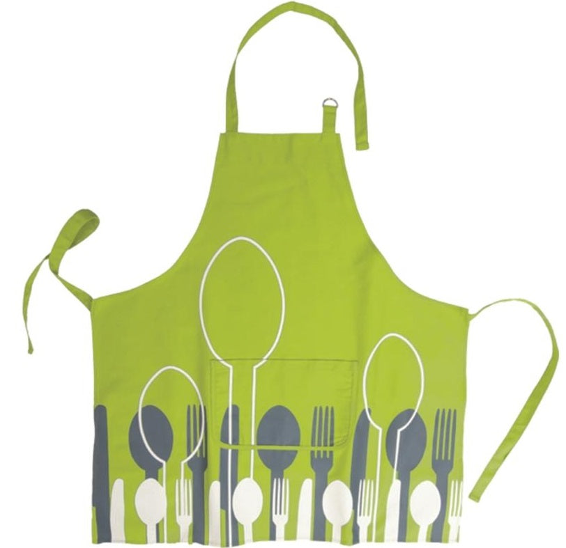 Ziczac Green Spoon Apron by Kitchen Niche