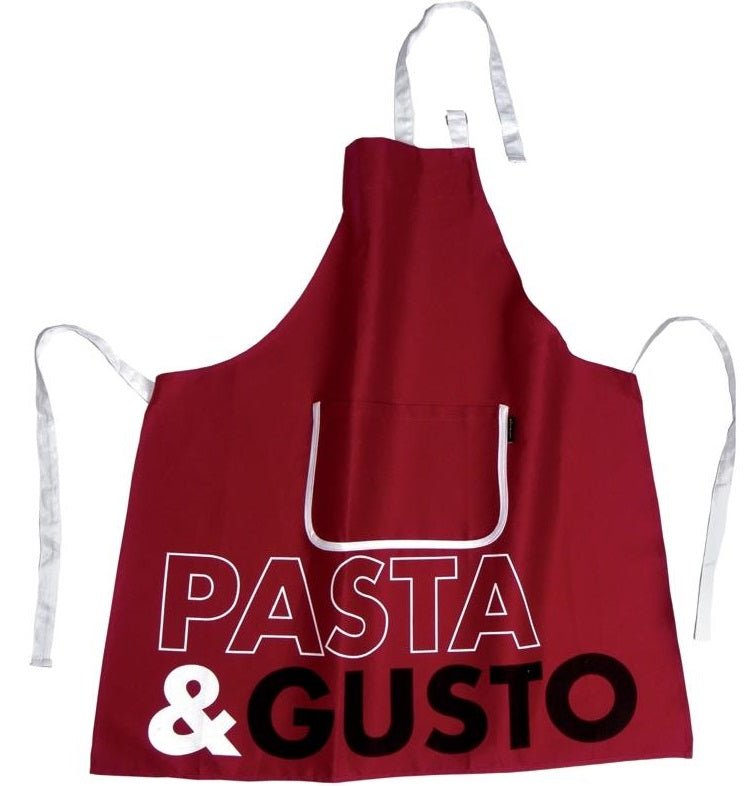 Ziczac Red Pasta & Gusto Apron by Kitchen Niche