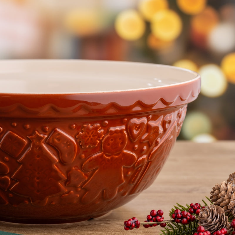 Mason Cash Gingerbread Mixing Bowl – Brown – 11.75"
