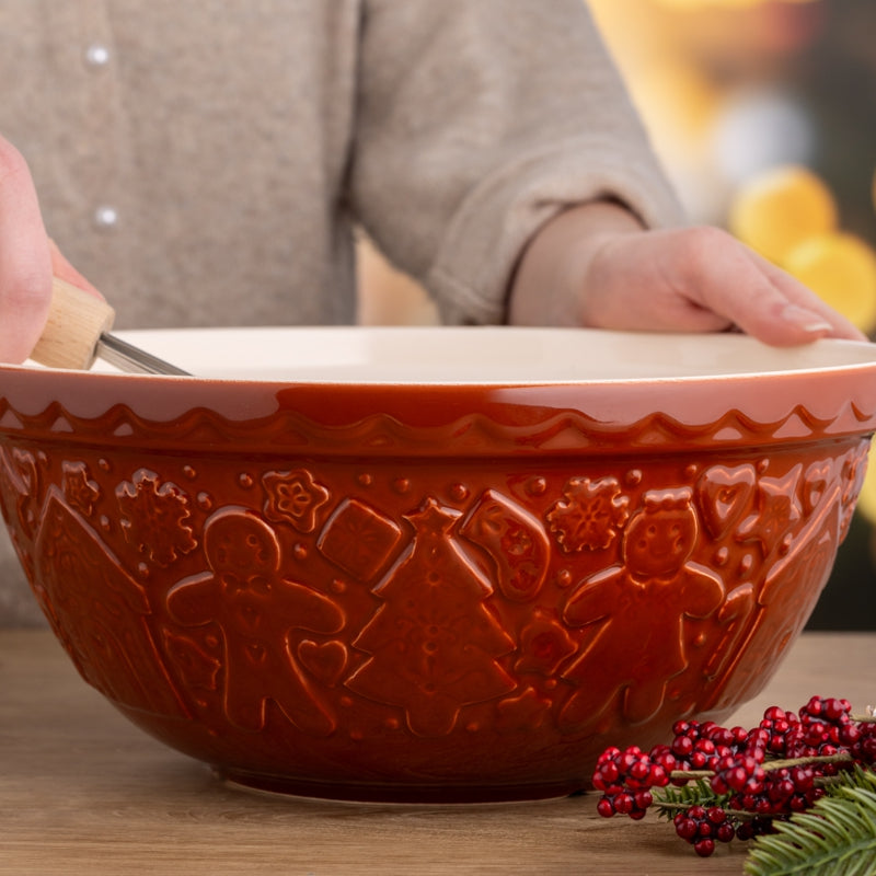 Mason Cash Gingerbread Mixing Bowl – Brown – 11.75"