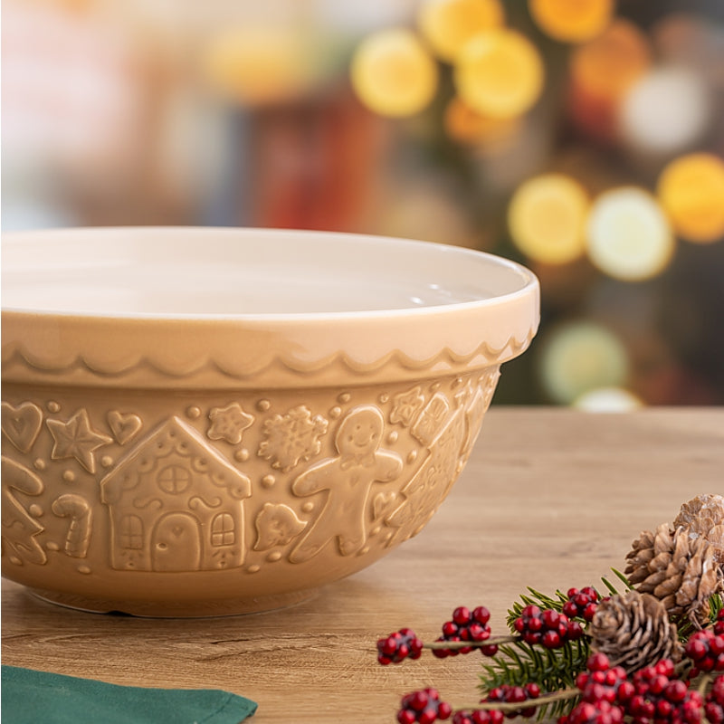 Mason Cash Gingerbread Mixing Bowl – Beige – 9.75"