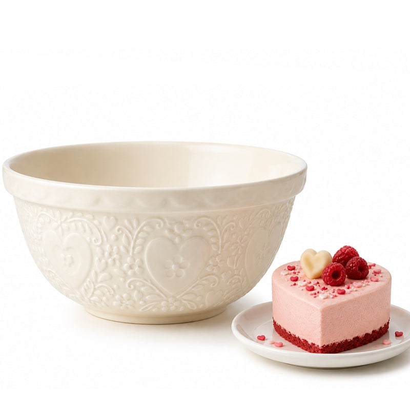 Mason Cash Sweet Hearts Mixing Bowl – Cream – 9.75"