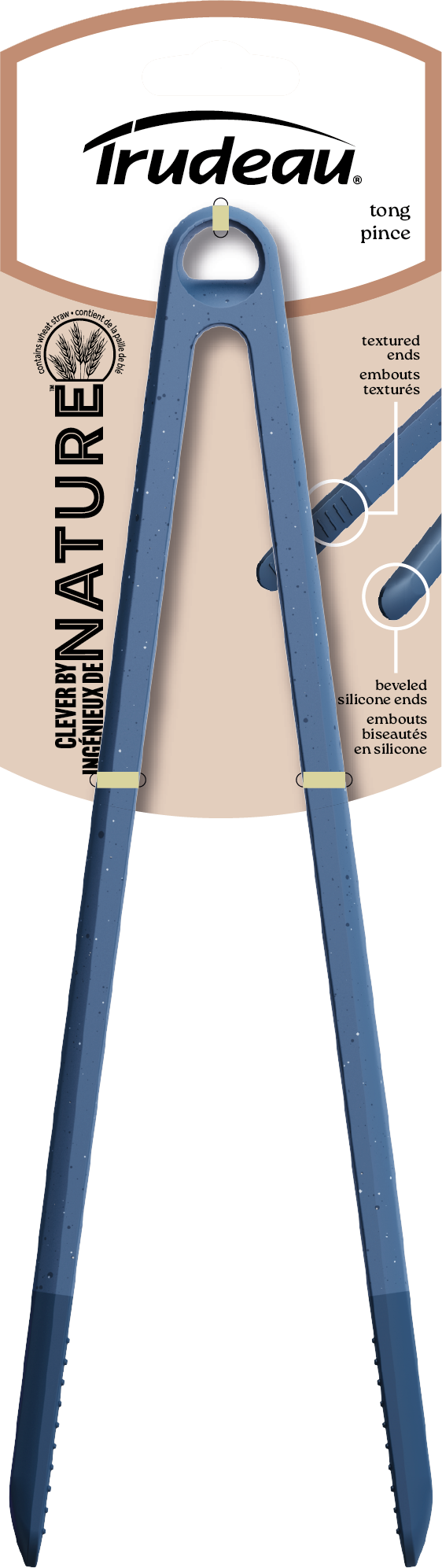 Trudeau Nylon Tongs – 12" – Blue by Kitchen Niche